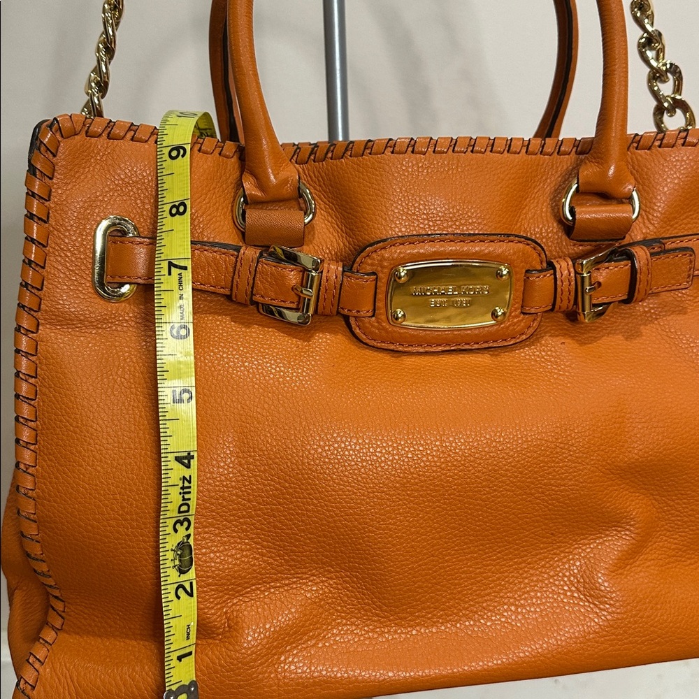 Michael Kors Orange Satchel with Gold Accents - Picture 5 of 6